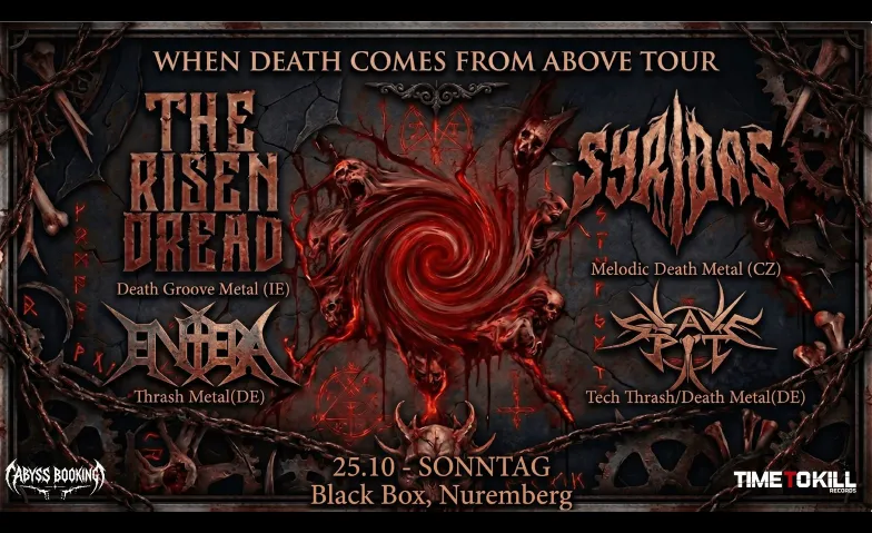 The Risen Dread (IE) + Syridas + Entera + Slave Pit · Bild 1