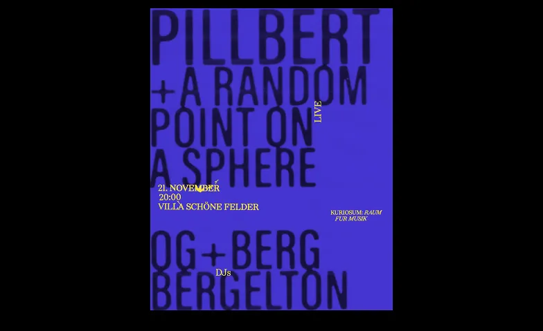Kuriosum live : Pillbert + A Random Point on a Sphere · · Bild 1