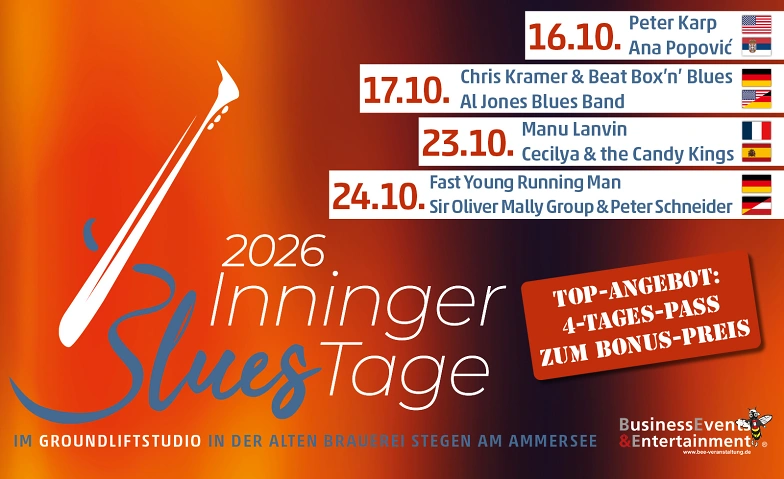 4. Inninger Blues Tage - 16./17. und 23./24. Oktober 2026 · Bild 1