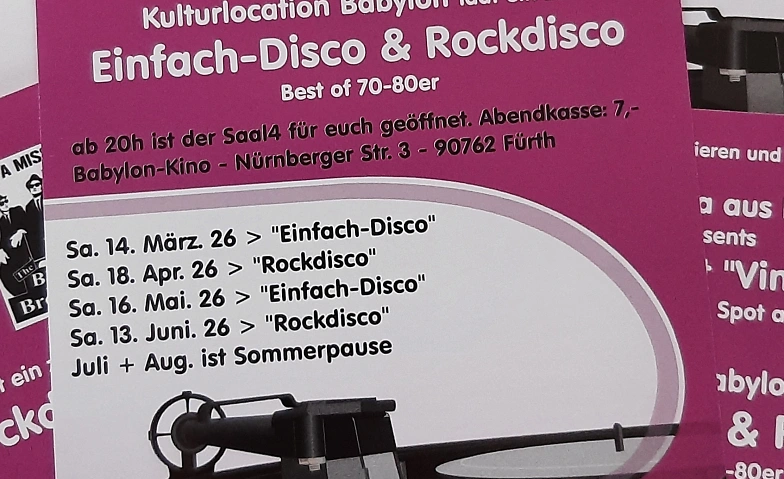 „Einfach Disco“ auf Vinyl im Babylon Fürth · Bild 1