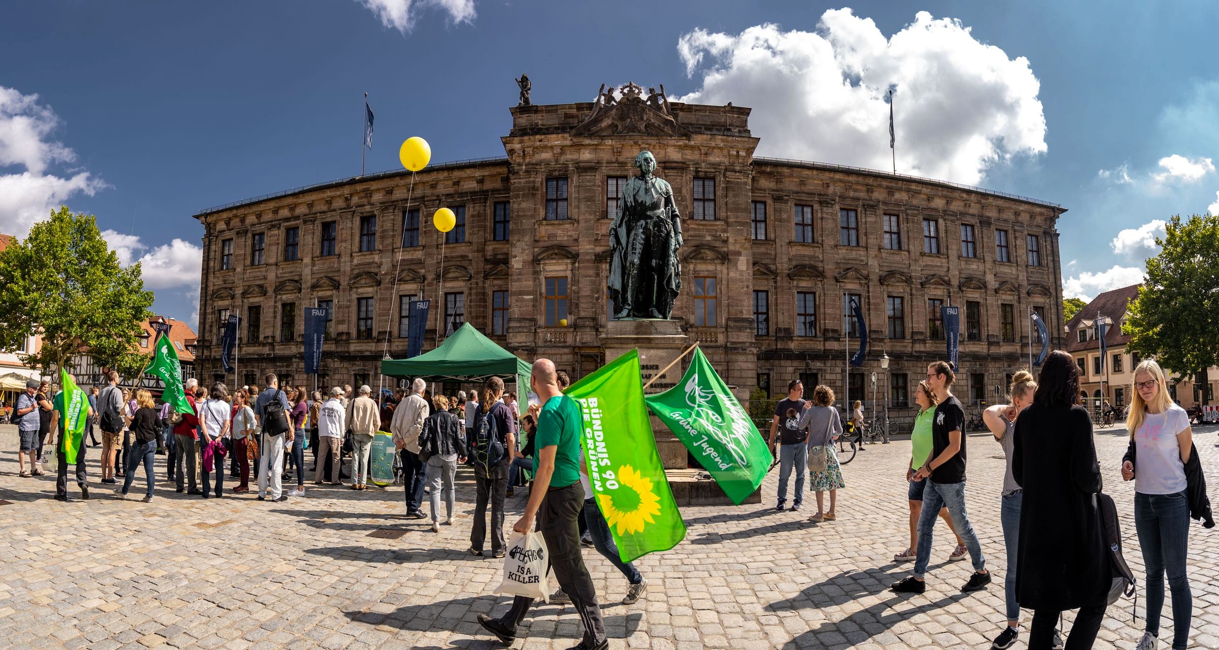 Universitätsstadt Erlangen als ruhiges Motiv für Veranstaltungen