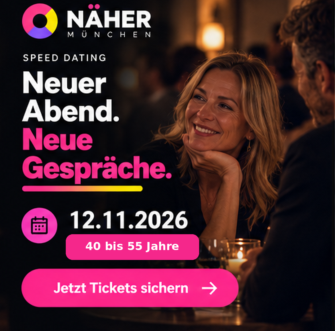 Speed Dating München – 40–55 Jahre – 12.11.2026 – NÄHER · Bild 1